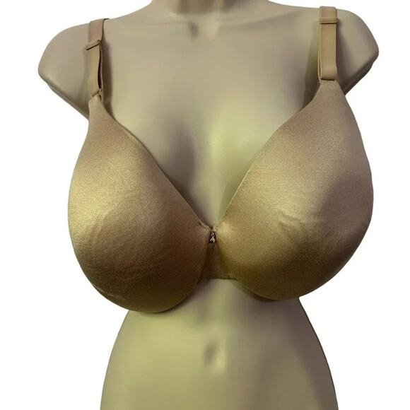 Lane Bryant Cacique Beige Satin Lightly Lined Full Coverage Bra Size 38DDD - Picture 1 of 7
